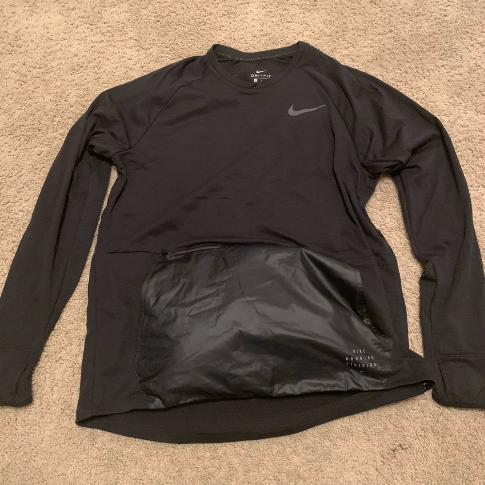 Nike therma pullover with packed poncho